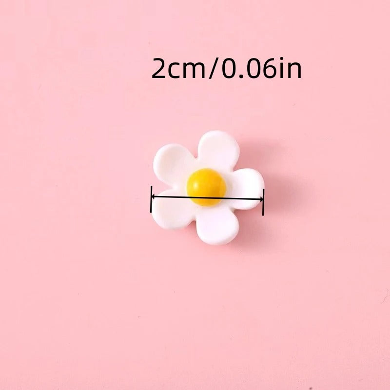 Charms WHITE FLOWERS - 18 Pezzi